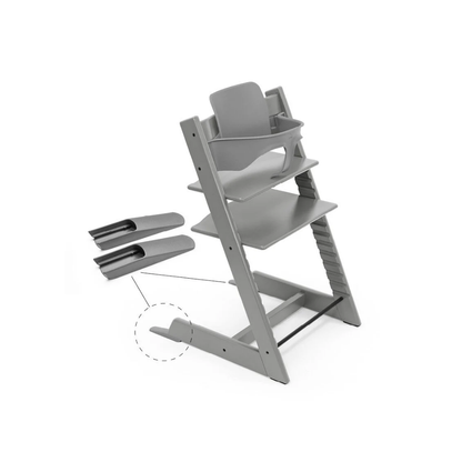 Stokke® Eetstoel Tripp Trapp® + Baby Set² + eettablet Storm Grey
