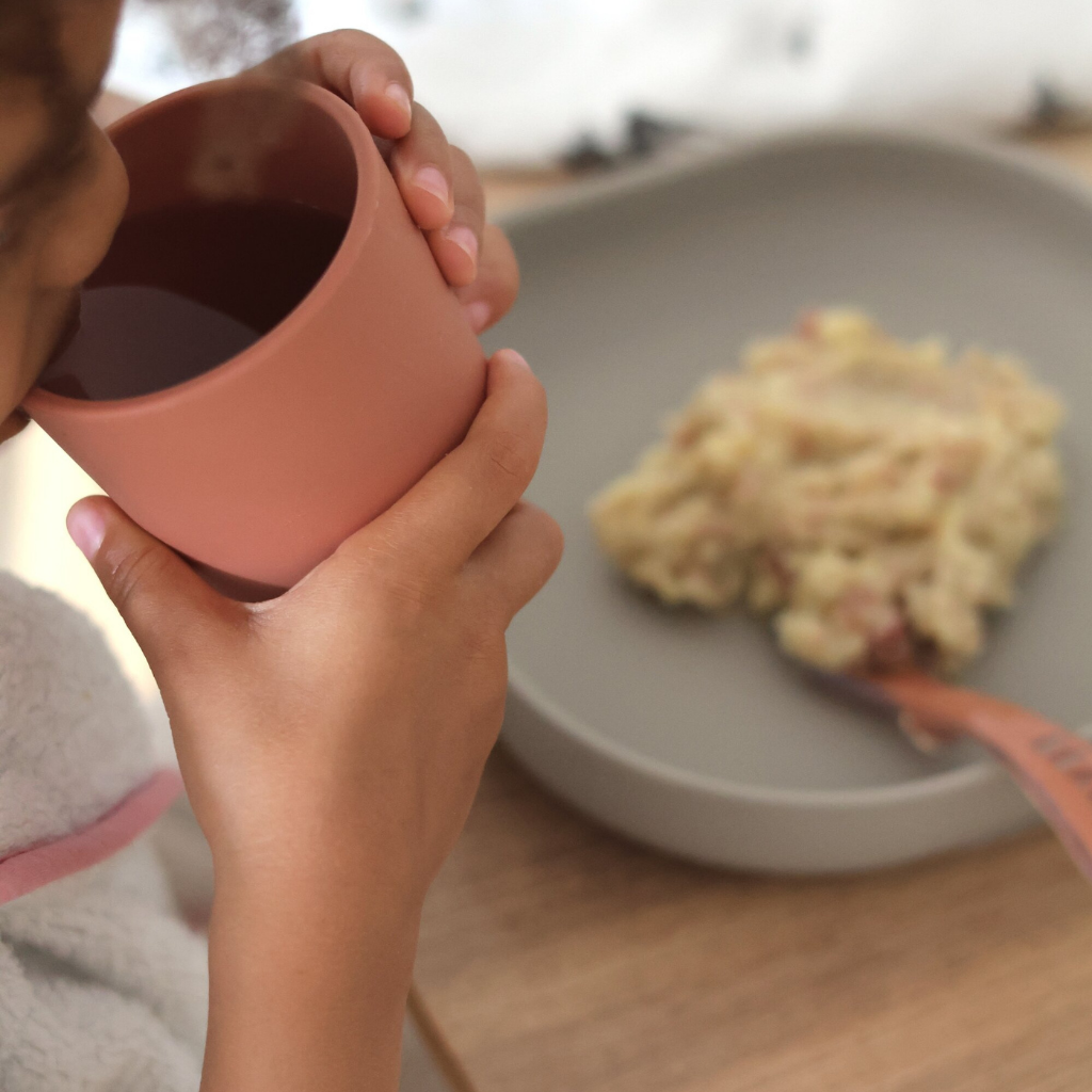 Béaba 4-delige eetset silicone Terracotta