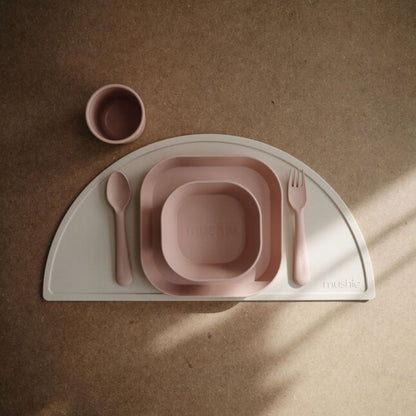 Mushie Fourchette et cuillère Blush