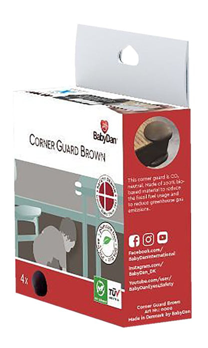 BabyDan Protection pour coins de table brun - 4 pièces