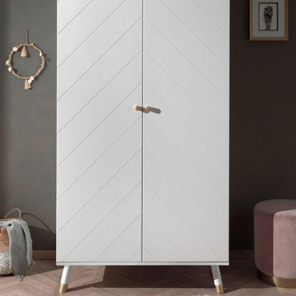 Jaxx Armoire 2 portes Billy blanc
