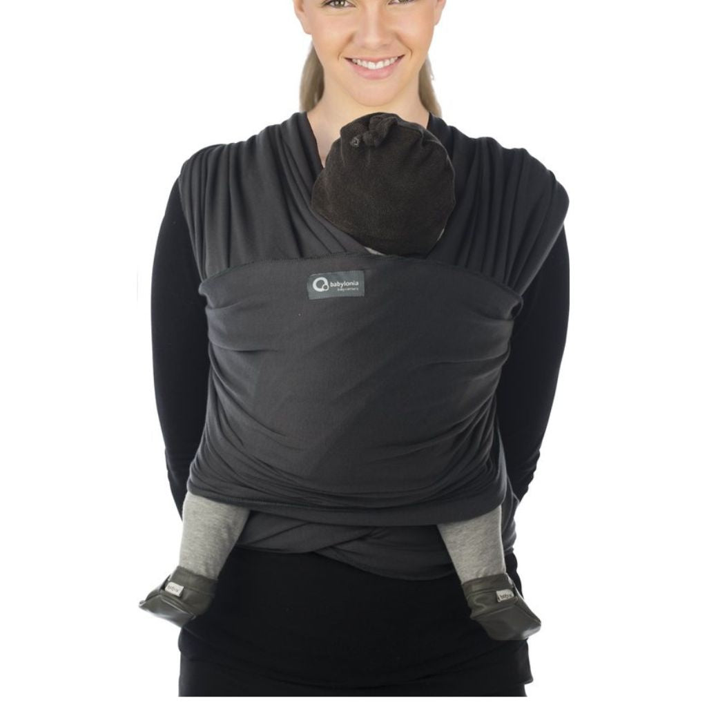 Babylonia Rekbare draagdoek Tricot-Slen Organic biokatoen Anthracite