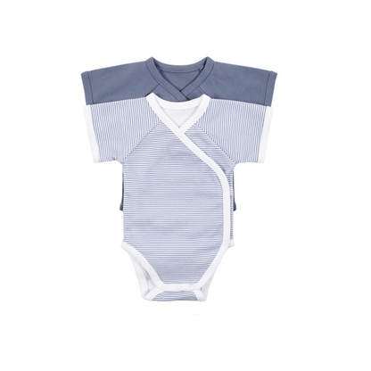 Dreambee Body cache-coeur à manches courtes Essentials ligné bleu - 2 pièces