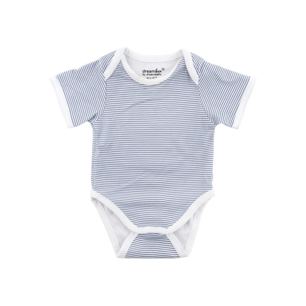 Dreambee Body à manches courtes Essentials ligné bleu - 2 pièces