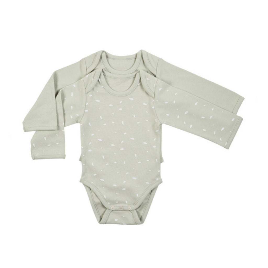 Dreambee Body met lange mouwen Essentials groen - 2 stuks