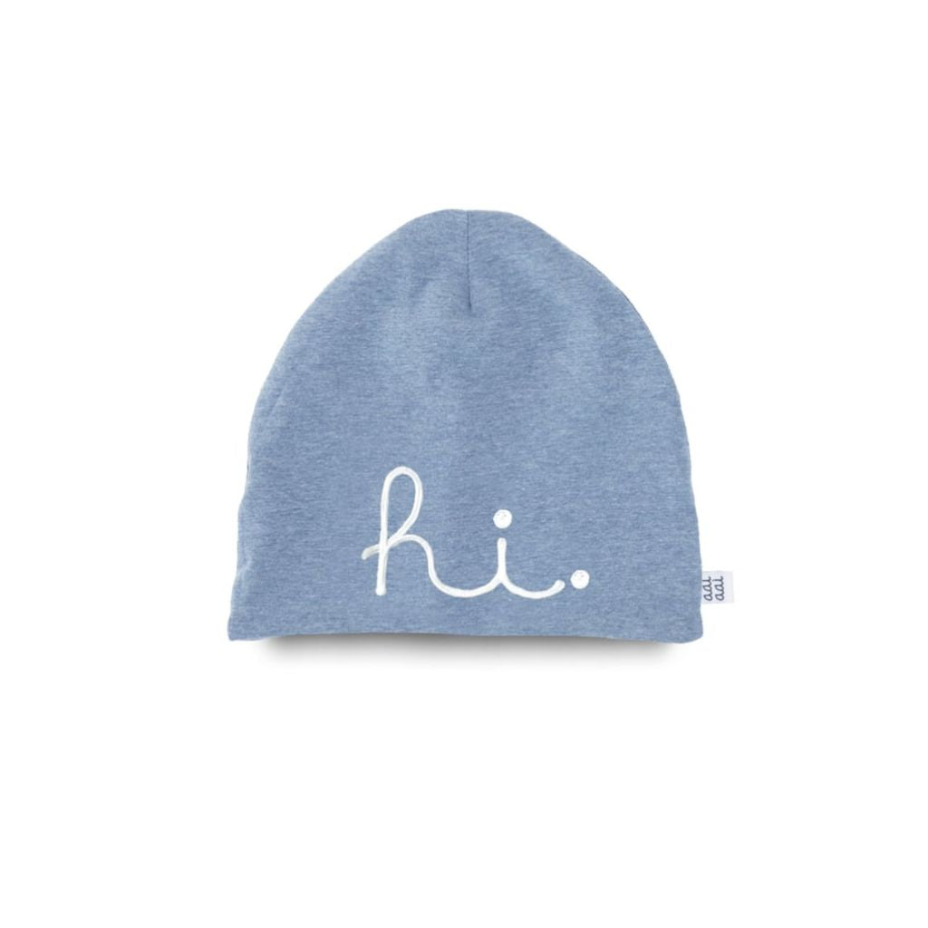 muts, HI beanie, m3-6m, denim, unisex