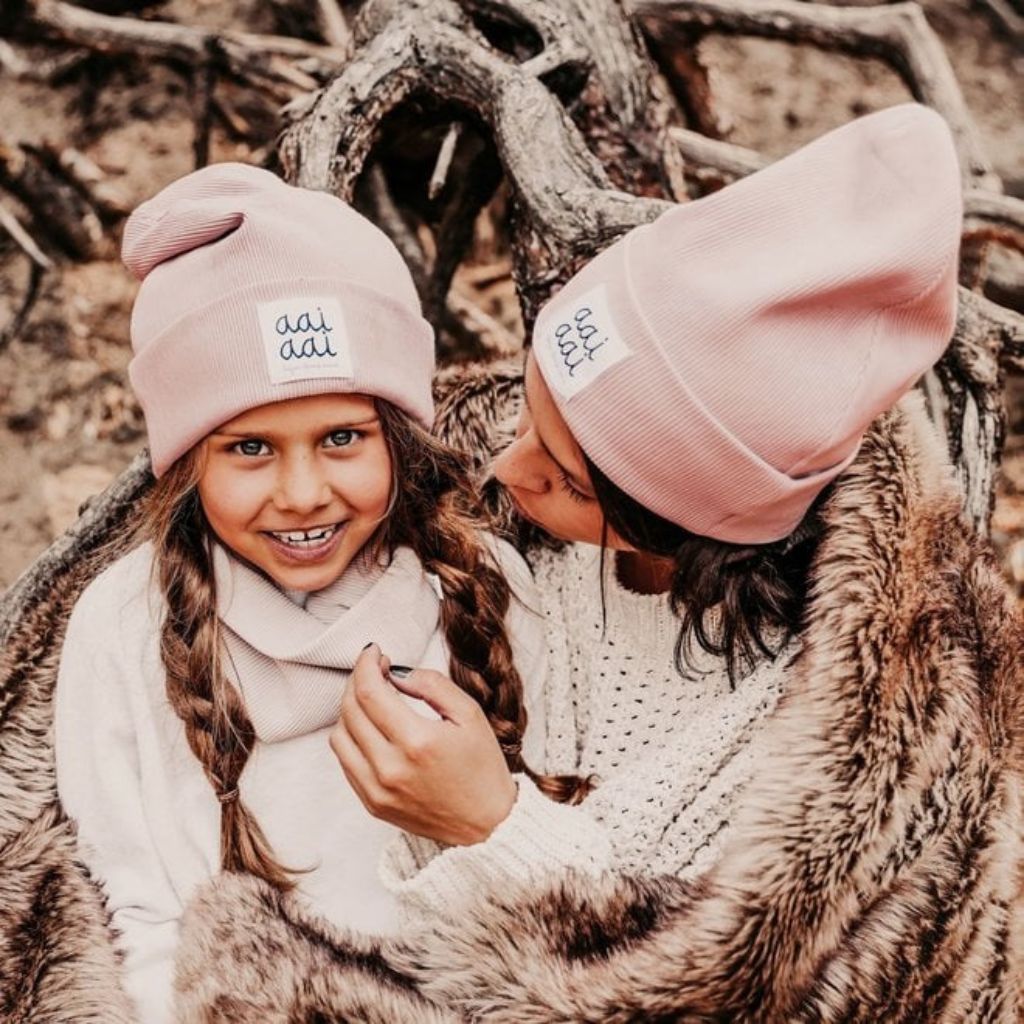 muts RIB beanie, m3-6m, Pink, unisex