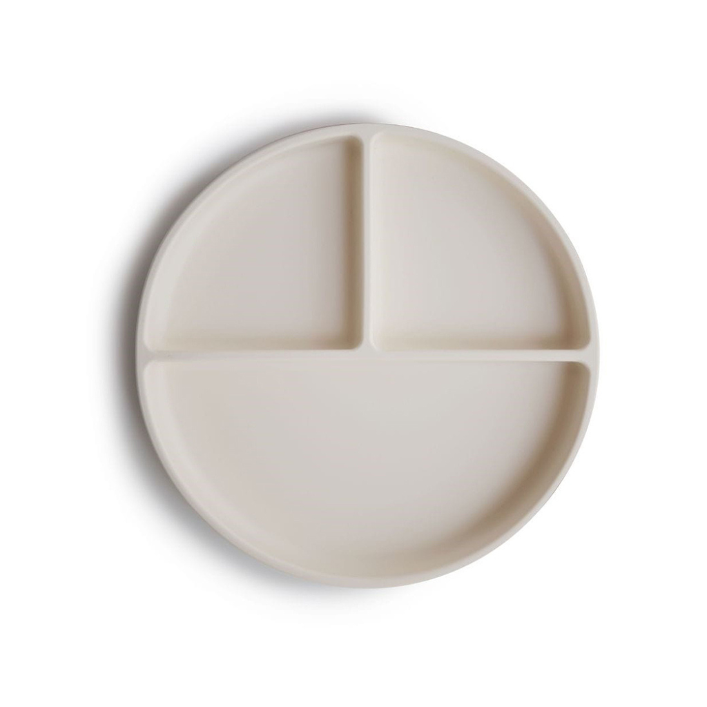 Mushie Bord siliconen Ivory
