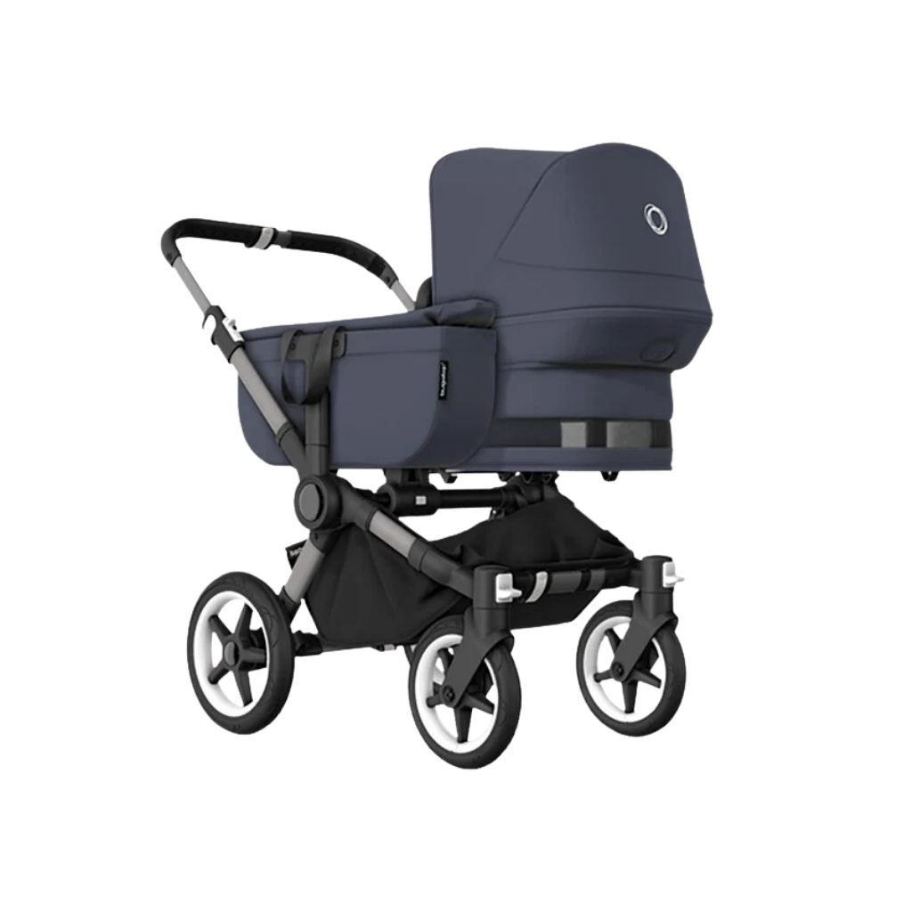 Bugaboo 2-in-1 Kinderwagen Donkey 5 Stormy Blue + Draagmand Stormy Blue (Onderstel Graphite)