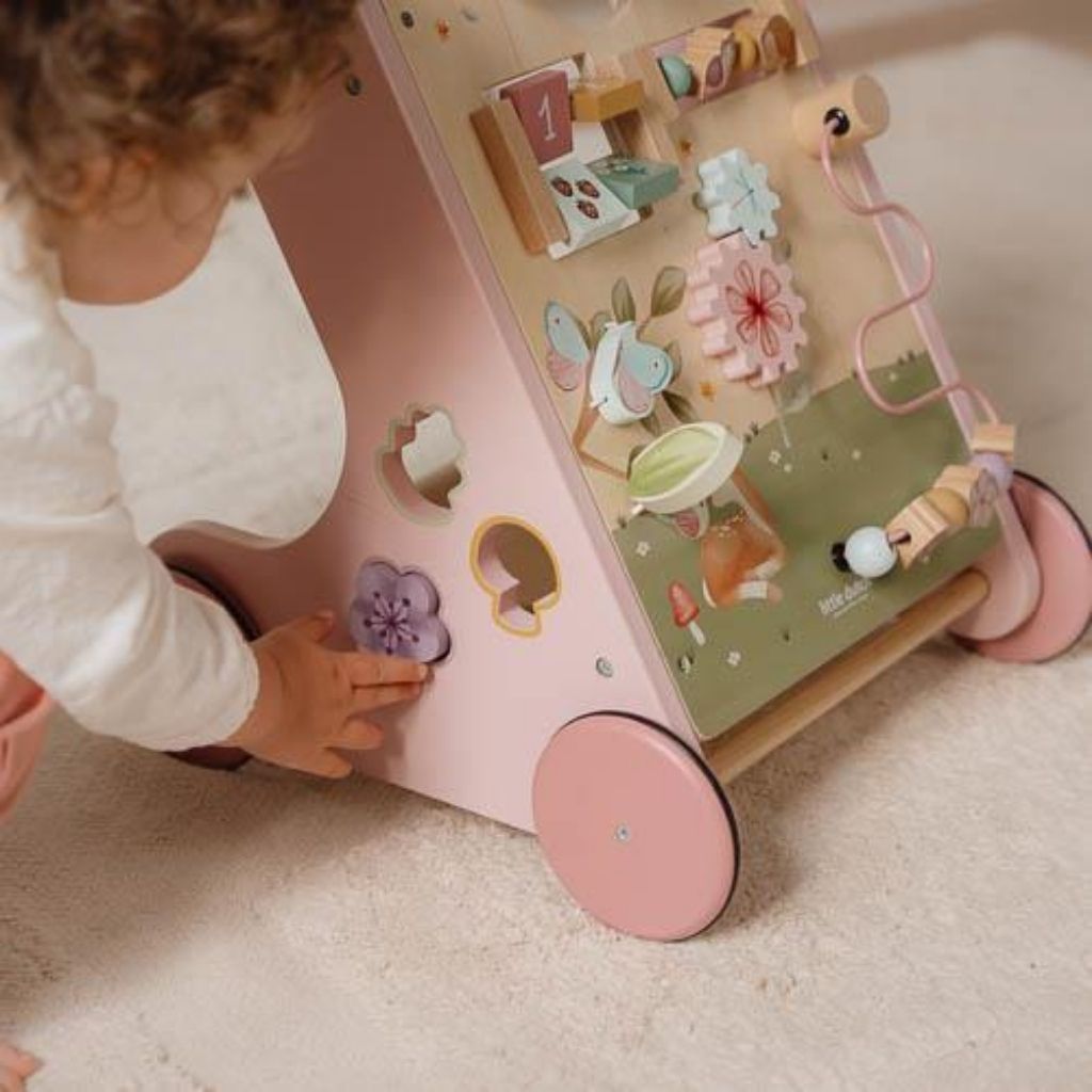 Little Dutch Houten loopwagen Fairy Garden roze