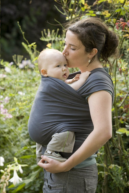 Babylonia Rekbare draagdoek Tricot-Slen Organic biokatoen Blue Jeans