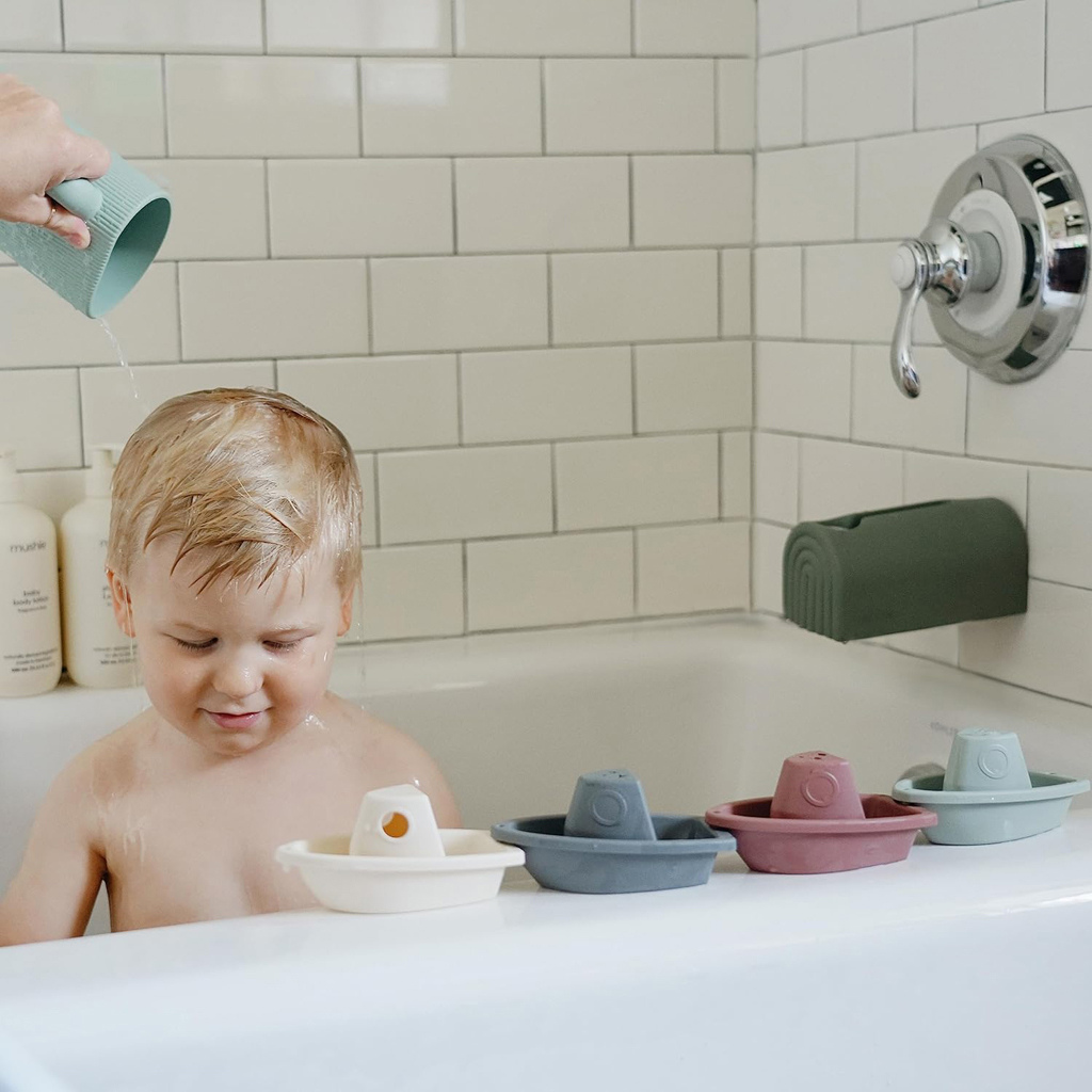 Mushie Shampoobeker Cambridge Blue