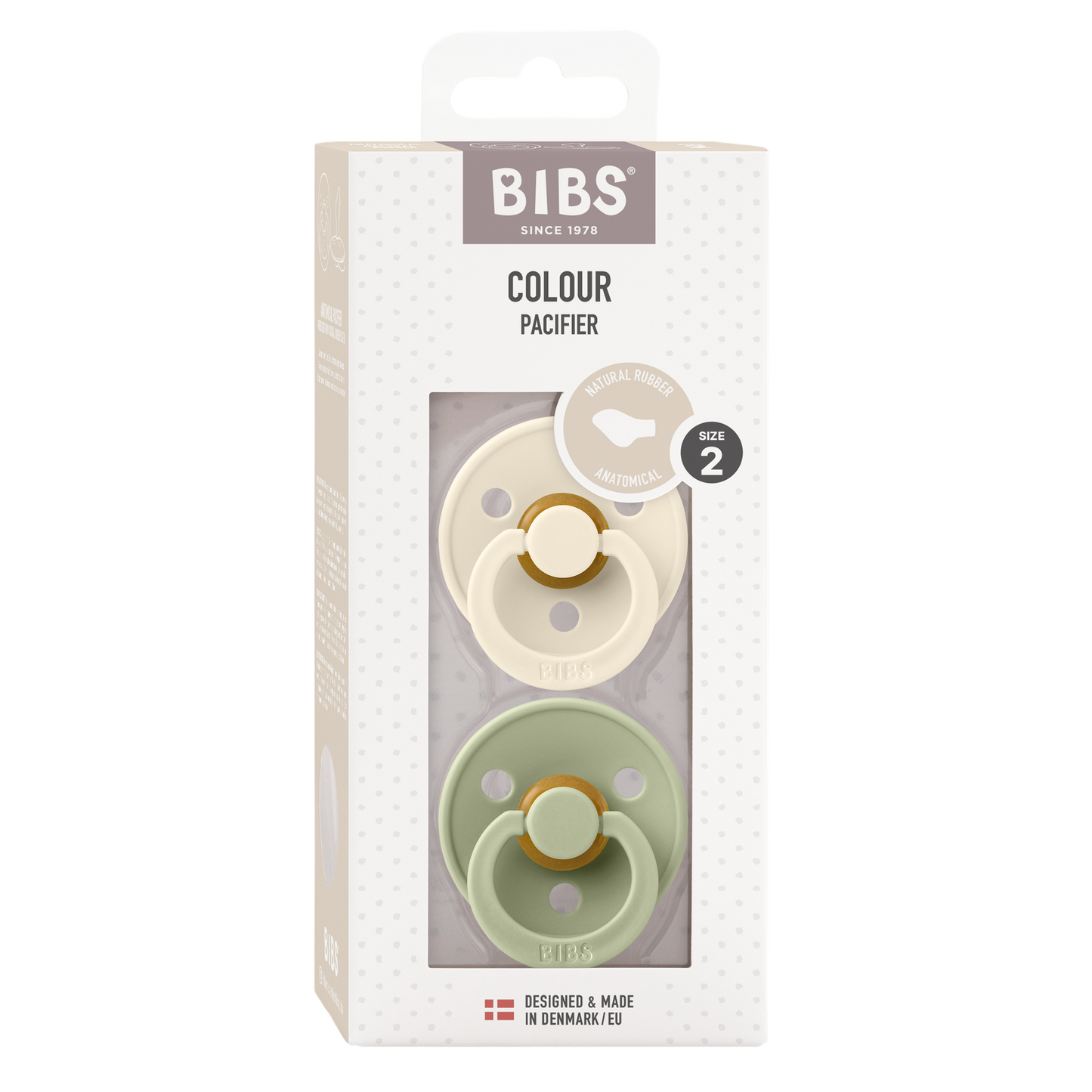 Bibs Sucette 6 - 18 mois Ivory/Sage - 2 pièces