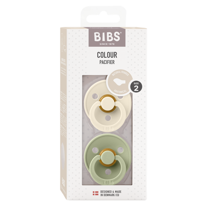 Bibs Sucette 6 - 18 mois Ivory/Sage - 2 pièces