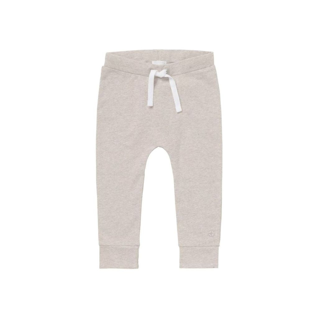 Broekje katoen met koord, Jersey loose Melissa, m 50, Taupe Melange, noppies uniseks