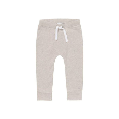 Broekje katoen met koord, Jersey loose Melissa, m 50, Taupe Melange, noppies uniseks