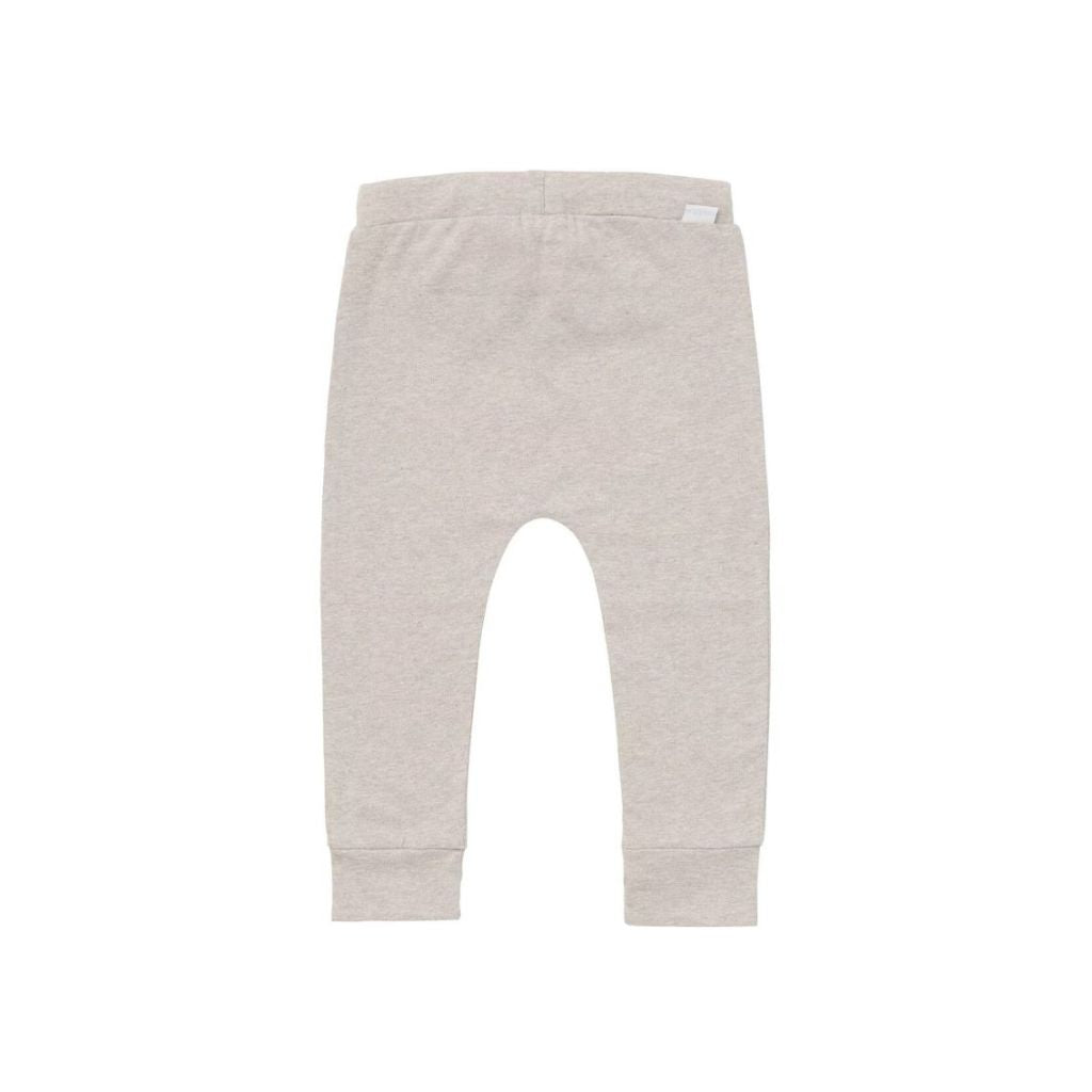 Broekje katoen met koord, Jersey loose Melissa, m 68, Taupe Melange, noppies uniseks
