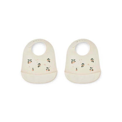 Liewood Slabbetje siliconen Tilda Peach Multi - 2 stuks