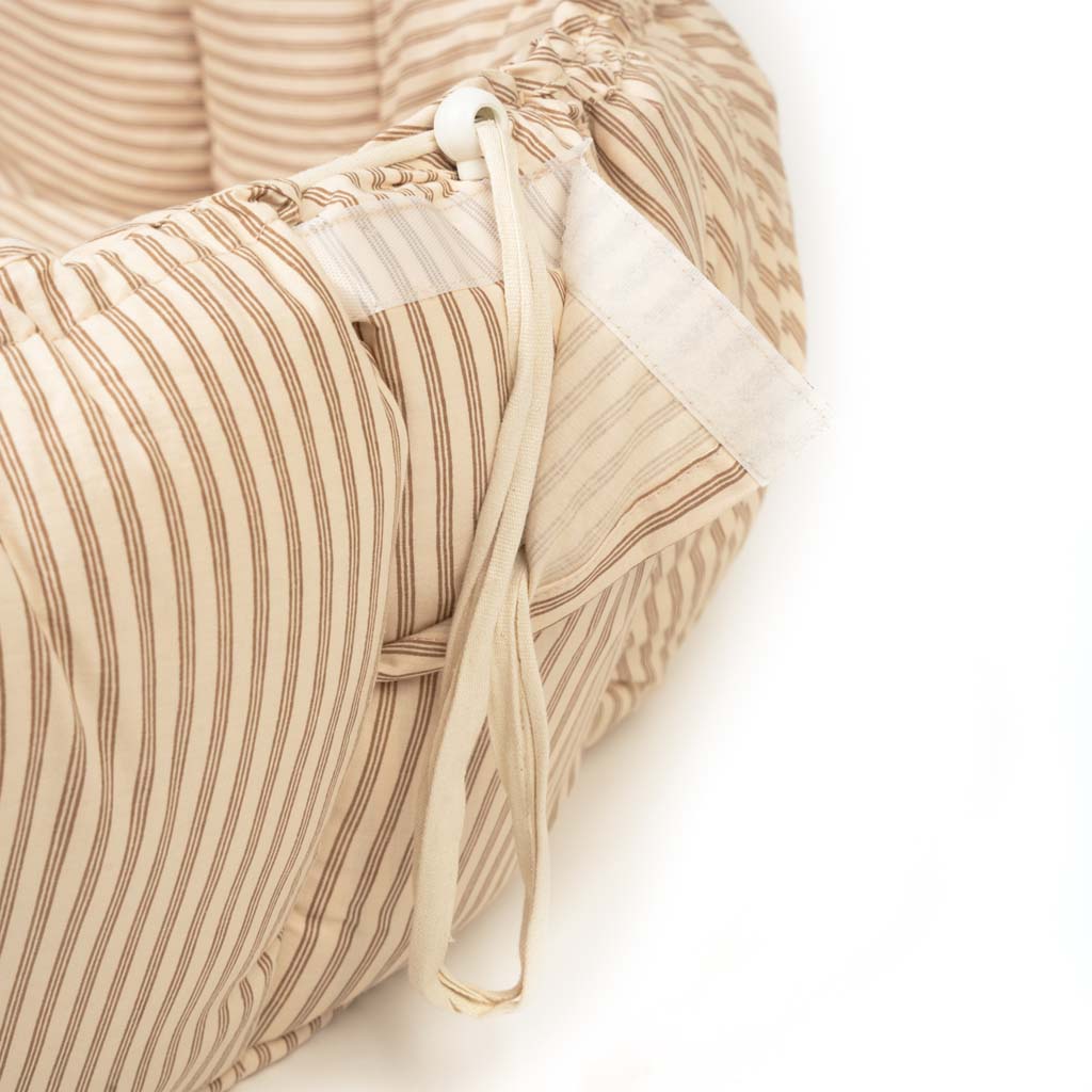 Play and Go Coco Stripes brown organic babymat 130 cm