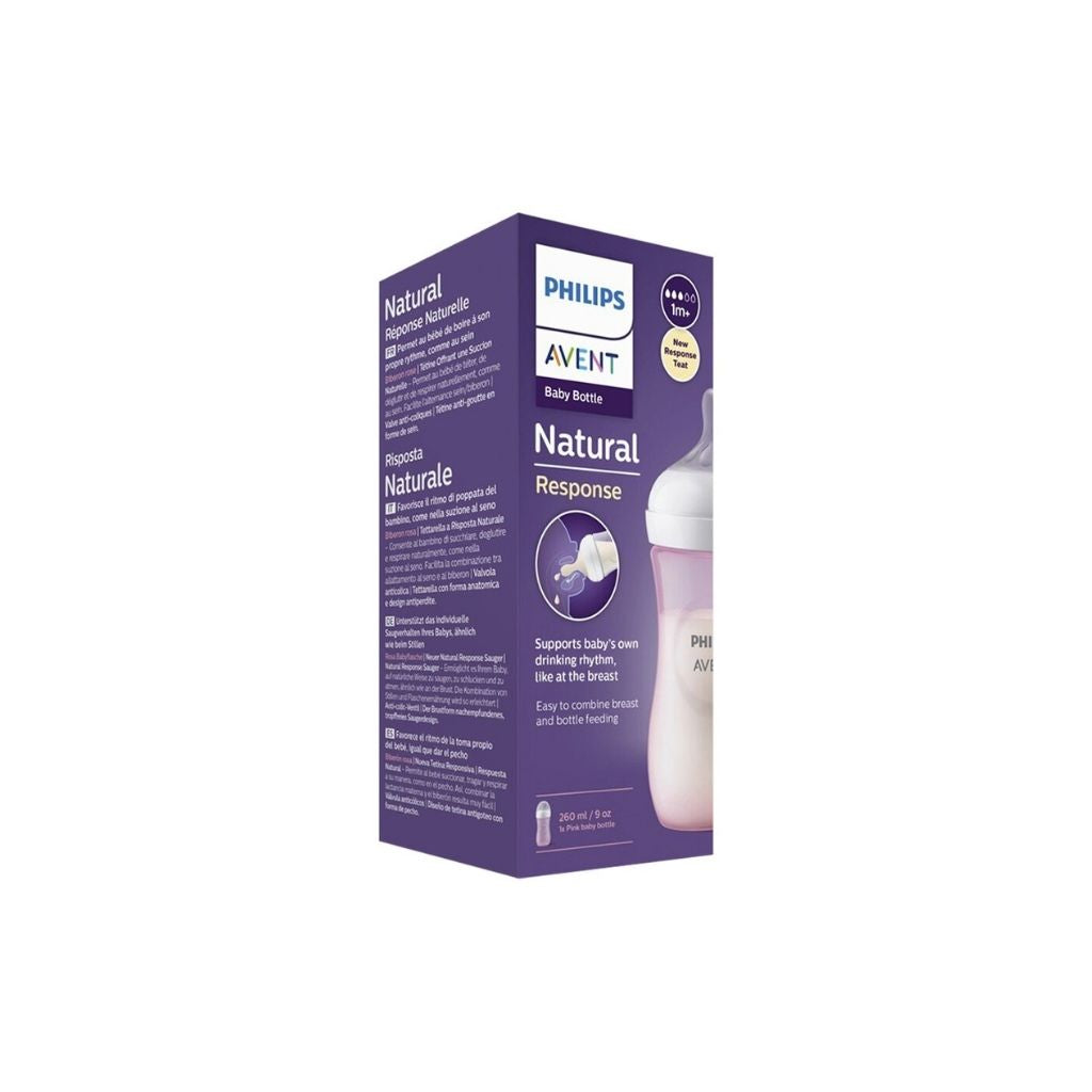 Philips AVENT Biberon Natural Response rose 260 ml