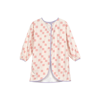 Slabbetje met lange mouwen happy fruits peach