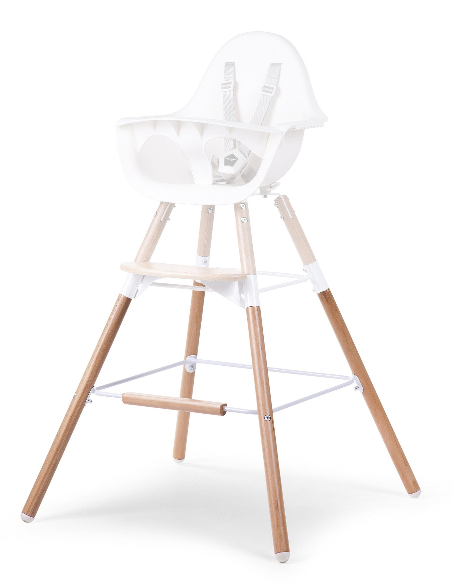 Childhome Evolu Extra Set Lange Poten + Voetsteun Hout/Wit