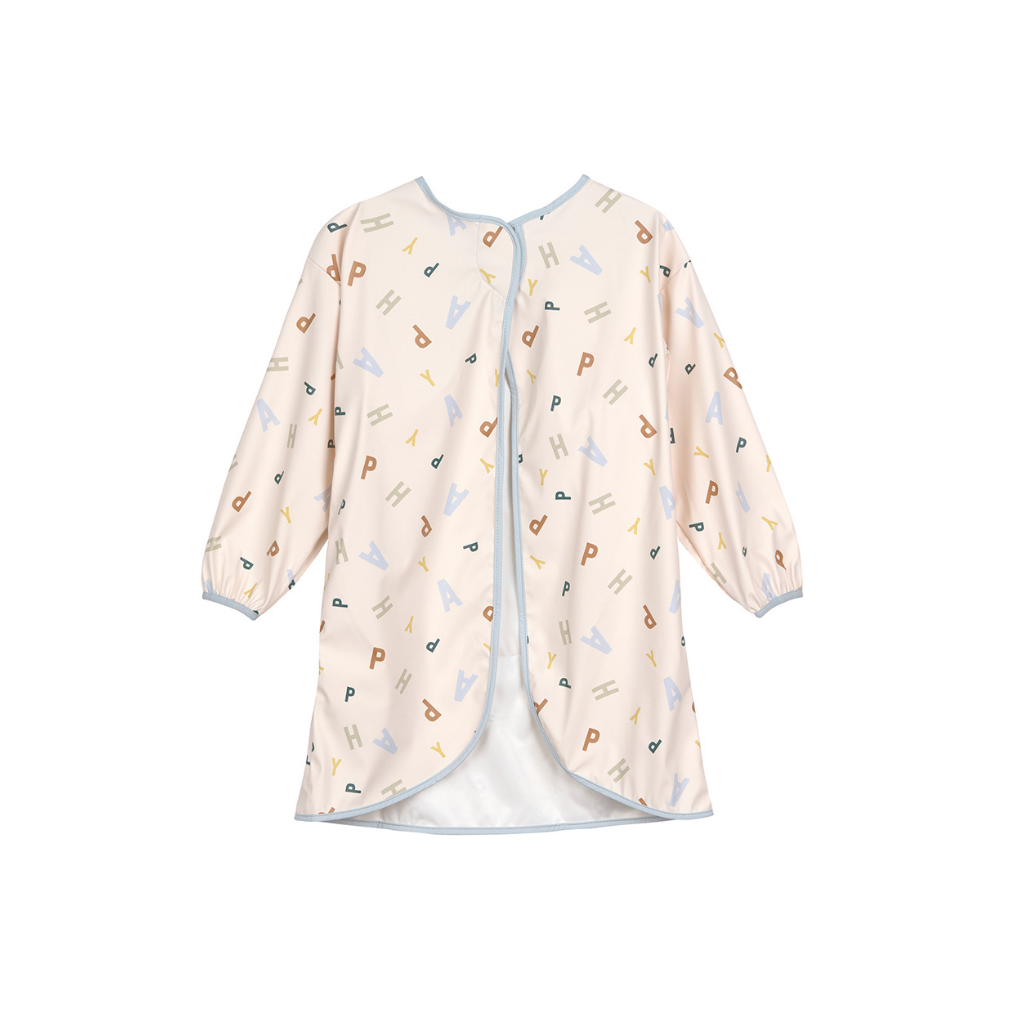 Slabbetje met lange mouwen happy fruits light blue