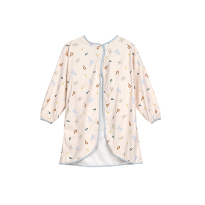 Slabbetje met lange mouwen happy fruits light blue