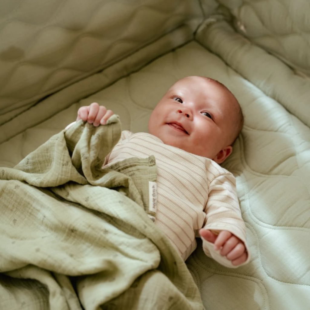 Little Dutch Parklegger muslin/quilted Pure Sage