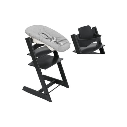 Stokke® Eetstoel Tripp Trapp® Bundel Black + Babyset² + Newborn Set