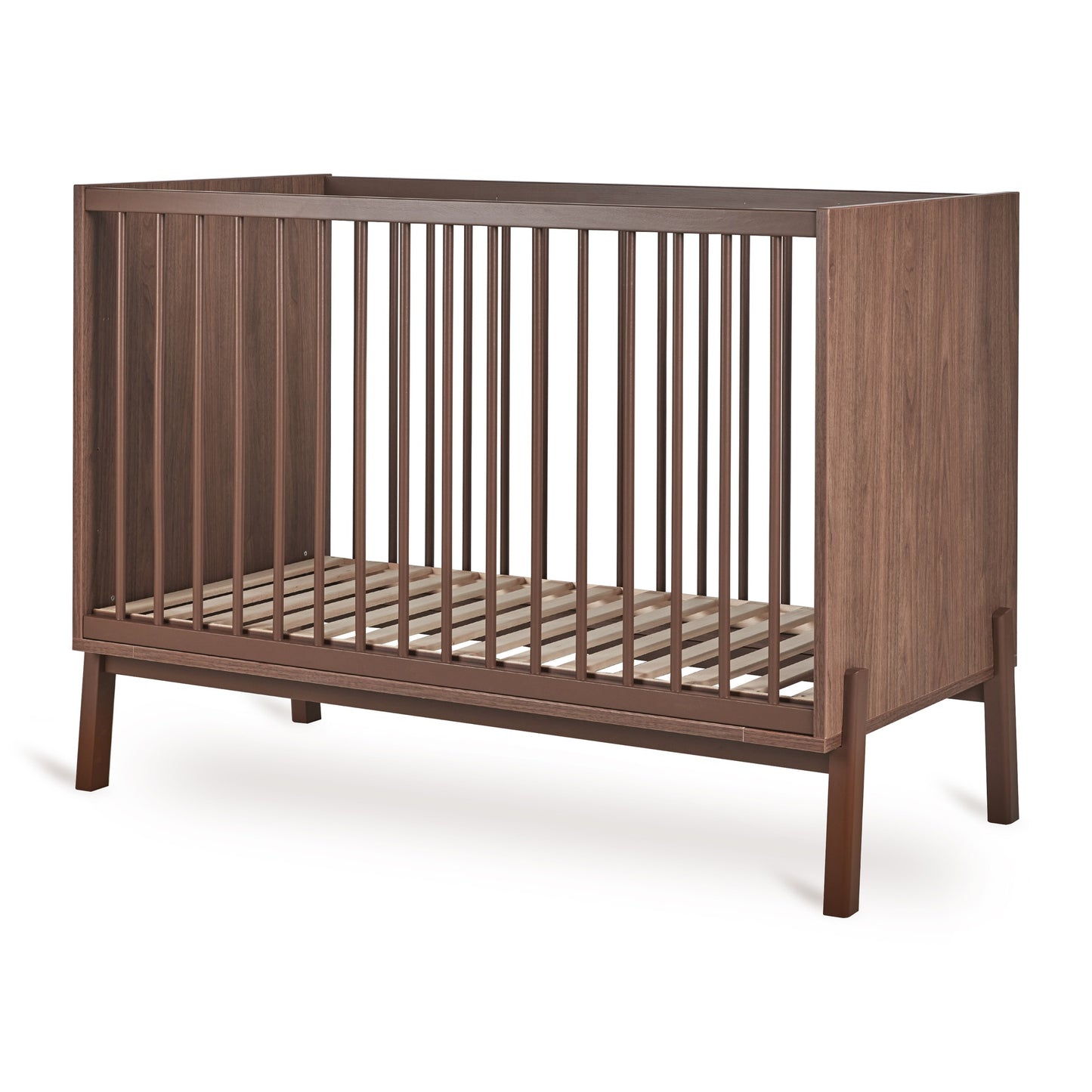 Quax Chambre de bébé 3 pièces (lit L 120 x Lg 60 cm + commode avec rallonge + armoire 2 portes) Ashi Chestnut