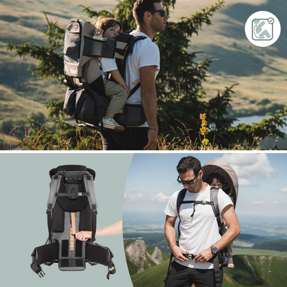 Babymoov Rugdrager Moov & Hike Dune + regenhoes