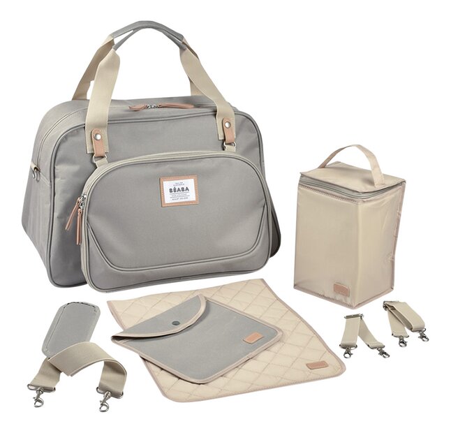 Béaba Verzorgingstas Genève Vintage Velvet Grey ecru