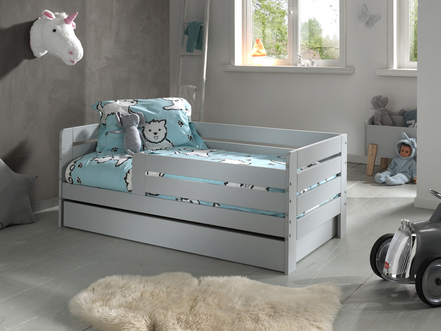 Jaxx Tiroir de lit pour tout-petits Toddler I et II Casami Gris
