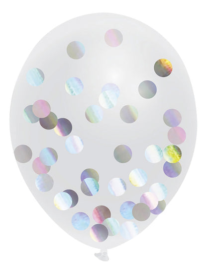 HAZA Witbaard Ballon Confettibalon Holografic 30 cm
