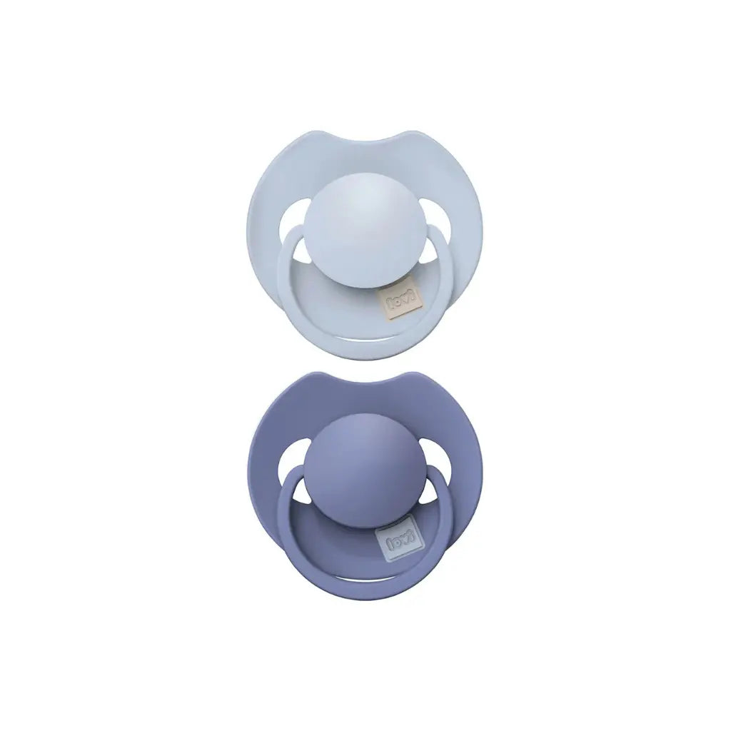 Difrax Sucette 0-6 mois LOVI Dynamic Prime baby blue/blue - 2 pièces