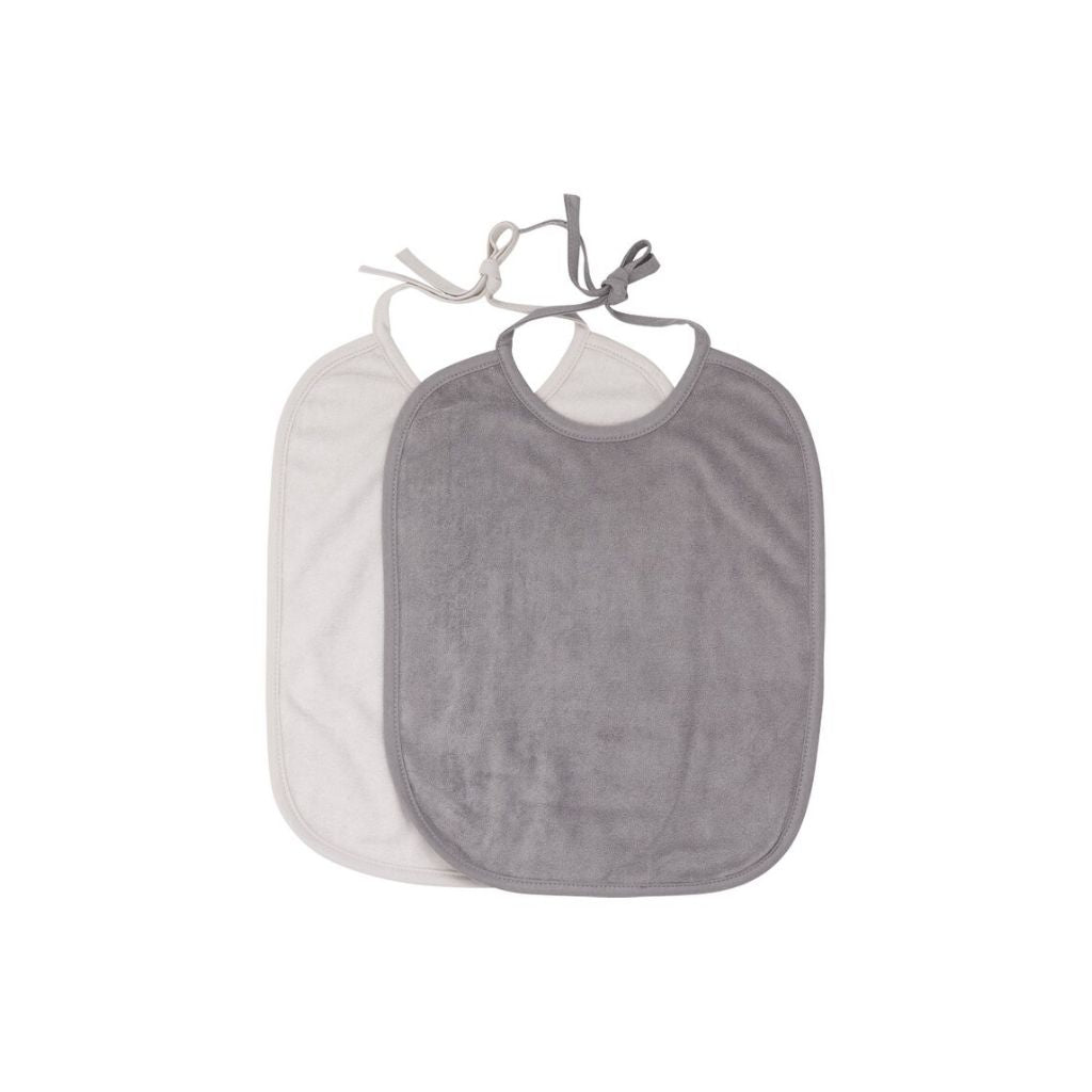 Dreambee Bavoir Essentials à cordelettes gris - 2 pièces