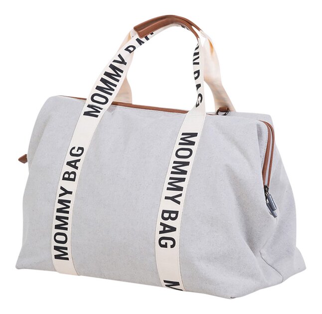 Childhome Sac à langer Mommy Bag Signature Canvas écru