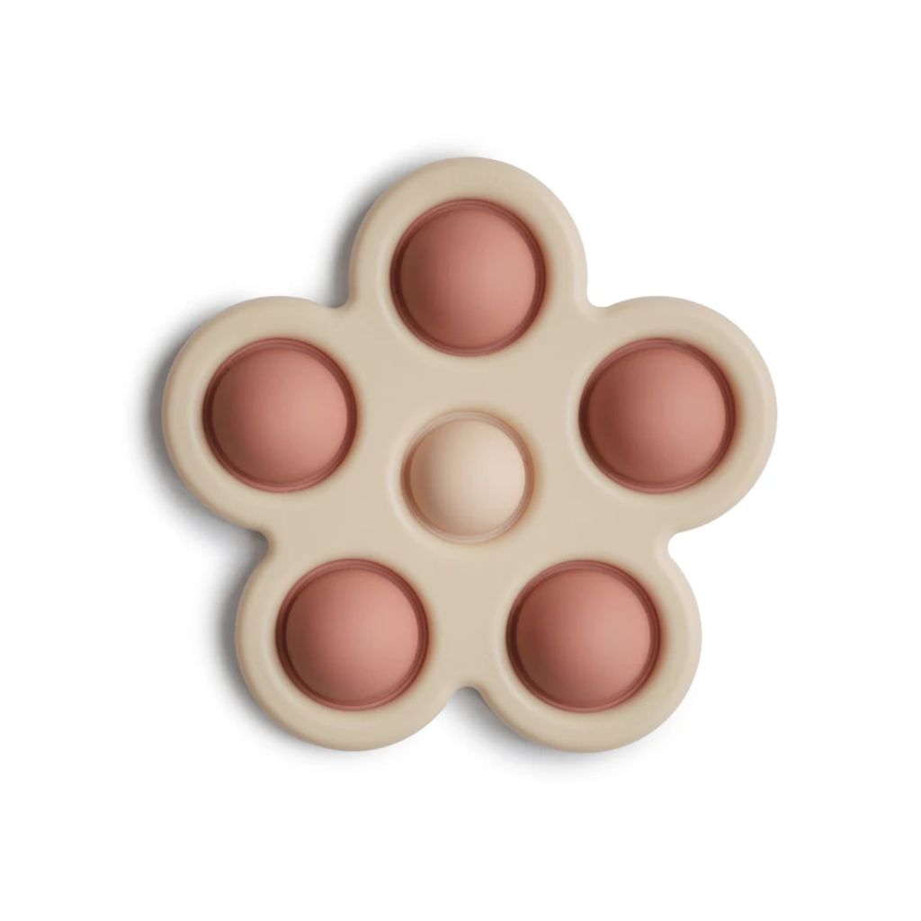 Mushie Activiteitenspeeltje bloemetje Press Toy