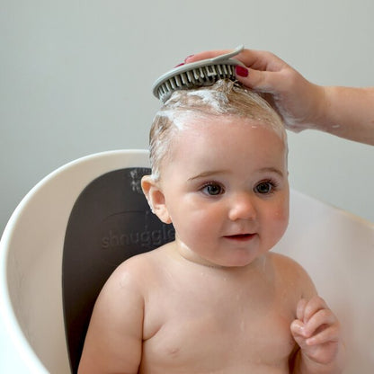 Shnuggle Brosse pour bébé en silicone gris