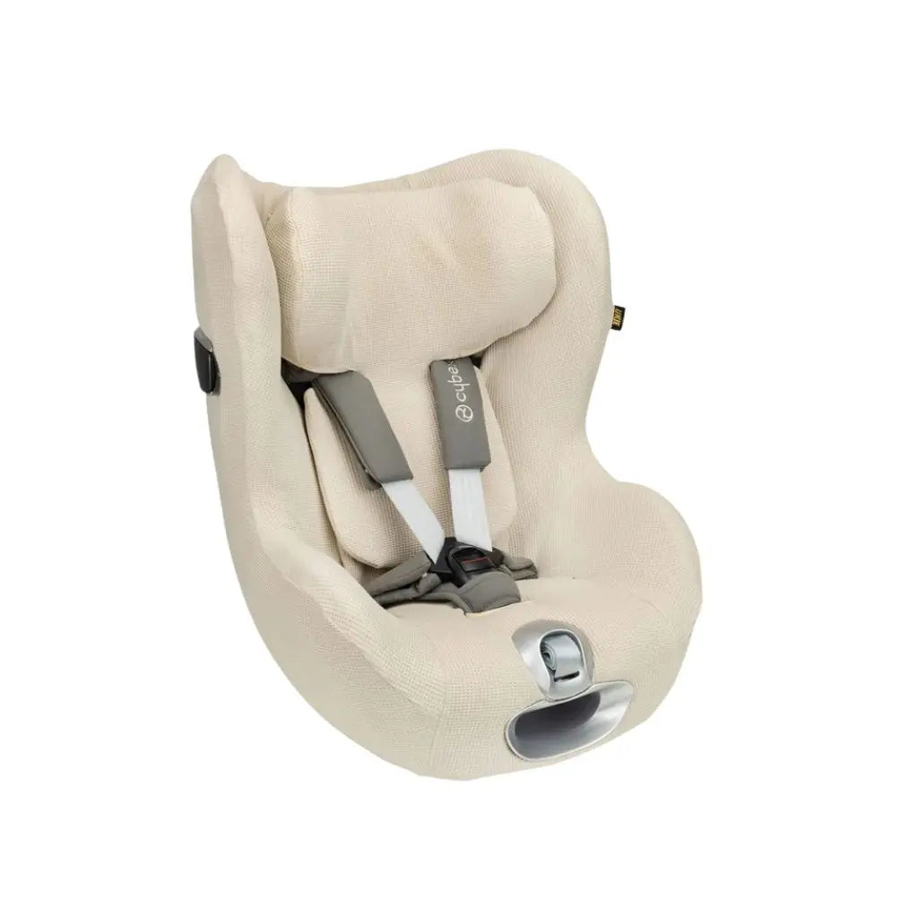 Ukje Autostoelhoes voor Cybex Sirona Z/ T(Plus)/ G(I) Groep 0+/1 Beige Wafeltje
