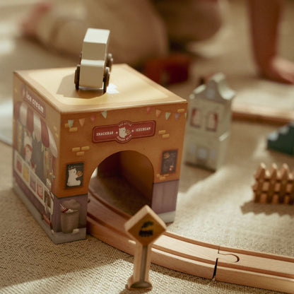 Little Dutch Stapelblokken met houten auto's