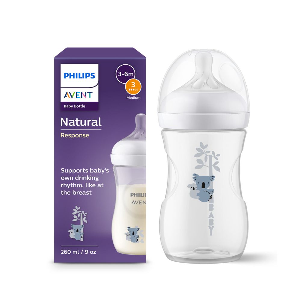 Philips AVENT Biberon Natural Response Koala transparent 260 ml