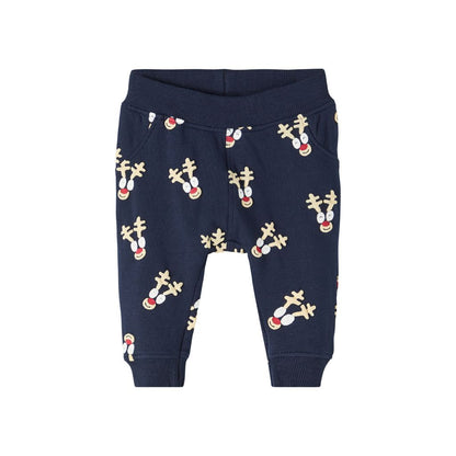 Name it broek aop christmas, m 74, Dark Sapphire,uniseks