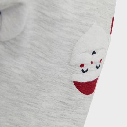Name it broek aop christmas, m 68, Light Grey Melange, uniseks