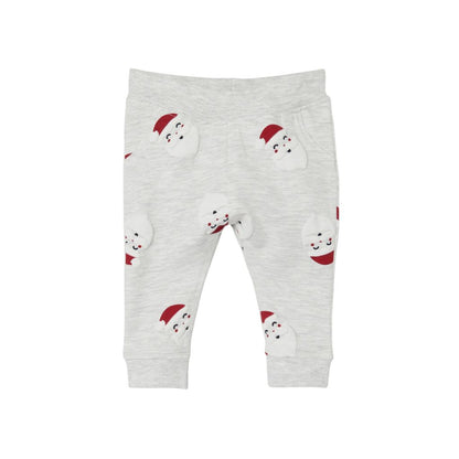 Name it broek aop christmas, m 68, Light Grey Melange, uniseks