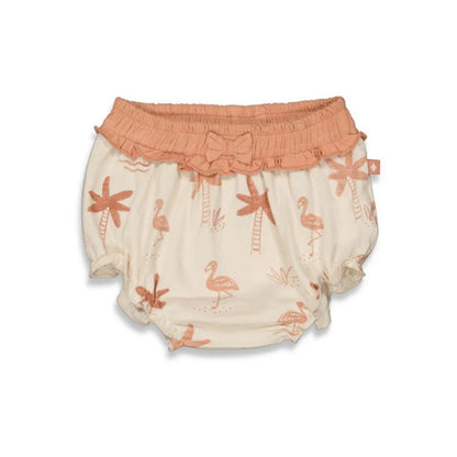 Feetje slip AOP-flamingo, m68, Offwhite, meisjes