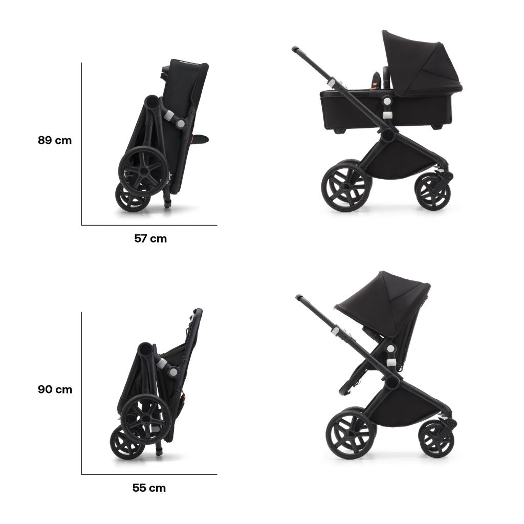 Bugaboo Poussette 2-en-1 Fox Cub Noir/Noir Nuit