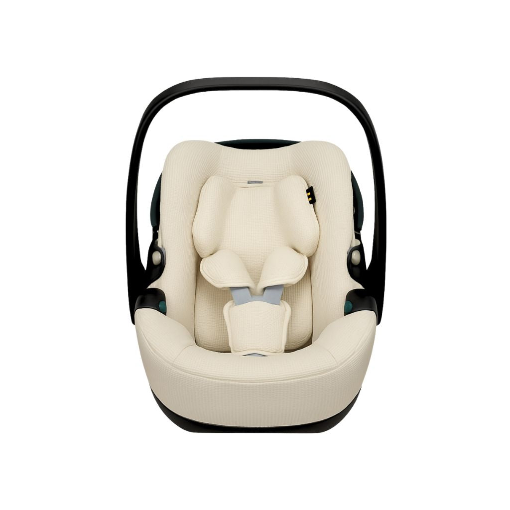 Ukje Housse De Siège-Auto Pour Maxi-Cosi Siège Auto Portable Pebble 360 Groupe 0+ Beige Gaufré 