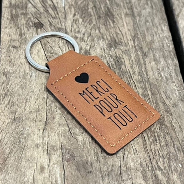Dotti Porte-clés en cuir Merci pour tout